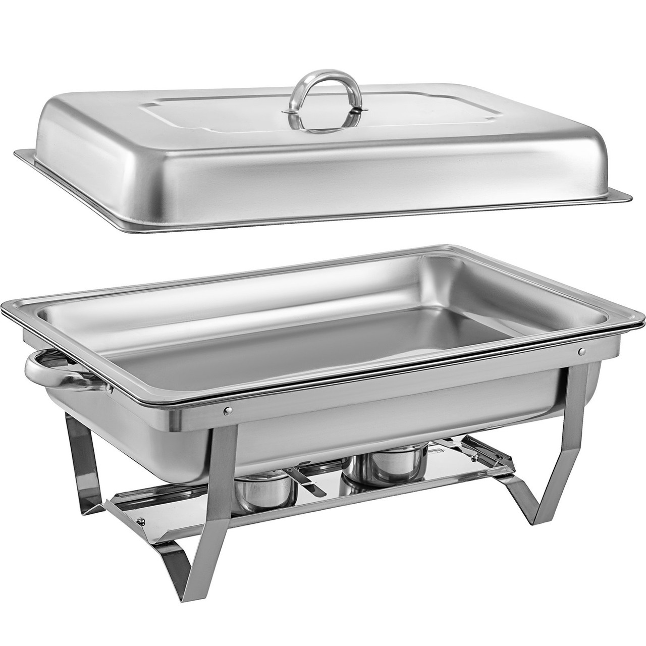 Full-size stainless-steel 8-quart chafing dish available from Weekendaz in Jamaica
