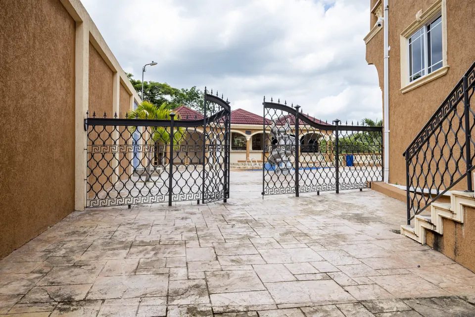 Entrance to the pool from the back door
