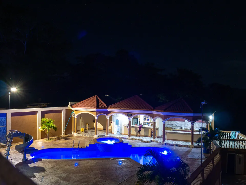 A night view of the "chill out" spot
