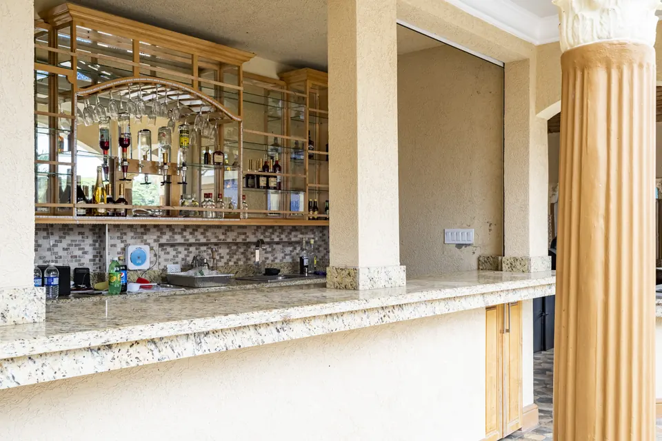 The bar outside by the "chill out" spot