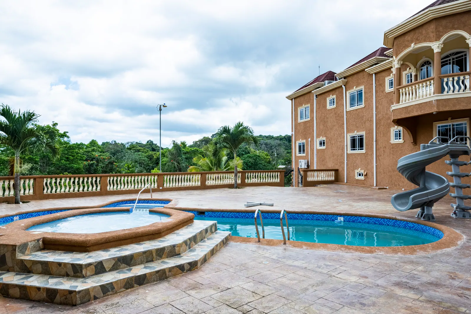 Weekendaz Villa beside its private pool and water slide